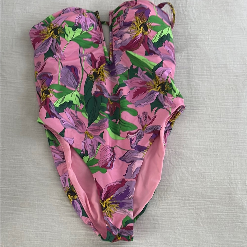 Express Pink Floral One-Piece Swimsuit